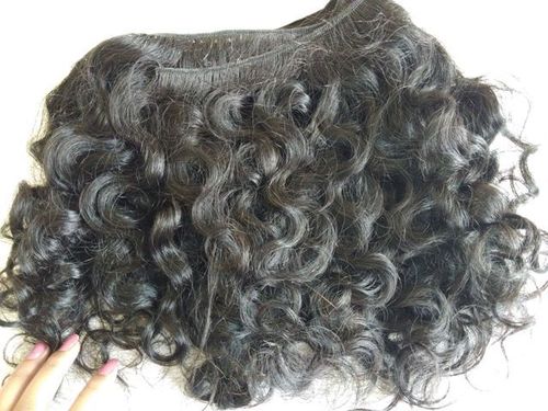 Raw Curly Machine Weft Human Hair
