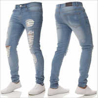 Sky Blue Men Denim Jeans