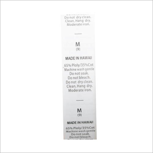 Medium Taffeta Wash Care Labels - Pressure Sensitive Rectangle Shape Adhesive Sticker Design | Customized Color Combinations for Varied Branding Needs