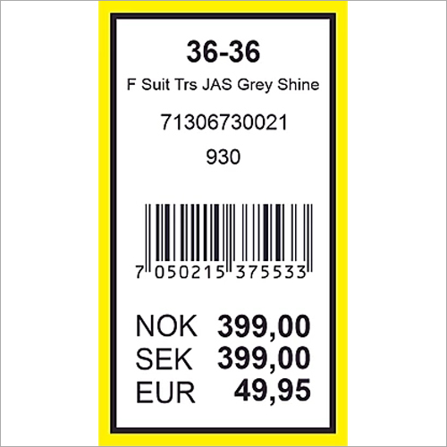 White-Yellow Direct Thermal Labels