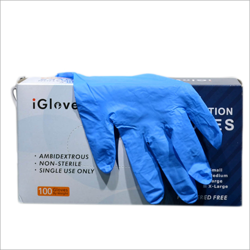 Blue Nitrile Examination Gloves