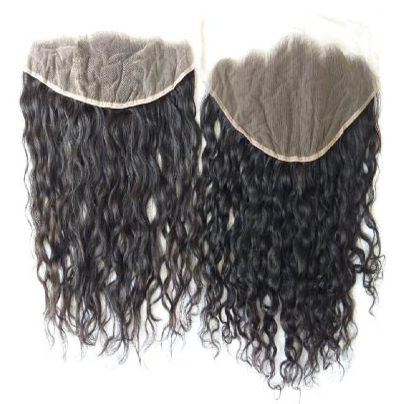 Curly Human Hair Weft With Frontal Temple Hair