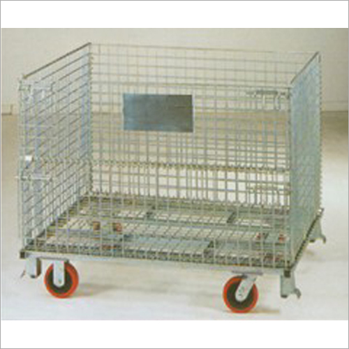Sliver Pallet Mesh Bins With Wheels