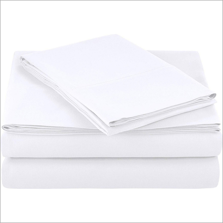 Plain White Bedsheet and Pillow Cover