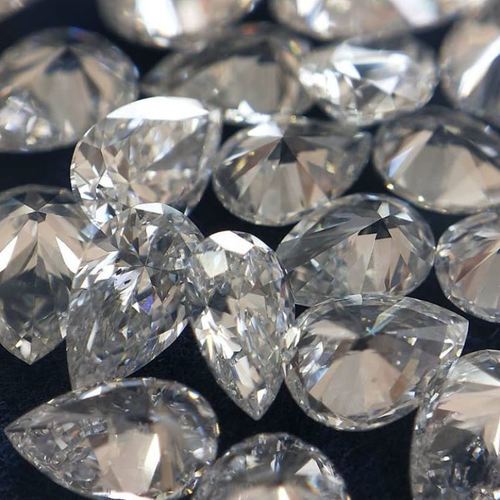 Color Lab Grown Polished Loose White Pear Diamond