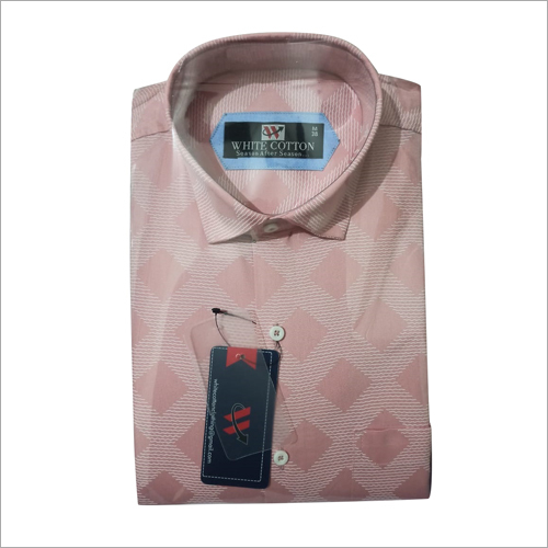 Cotton Printed Shirt - Cotton, Size L/XL/XXL, Color Pink | Full Sleeves, Dry Cleaning, No Fade, Quick Dry, Washable, All-Season Wear