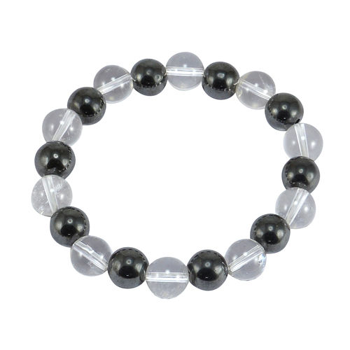 Hematite & Crystal Quartz Stone Bracelet PG-156004