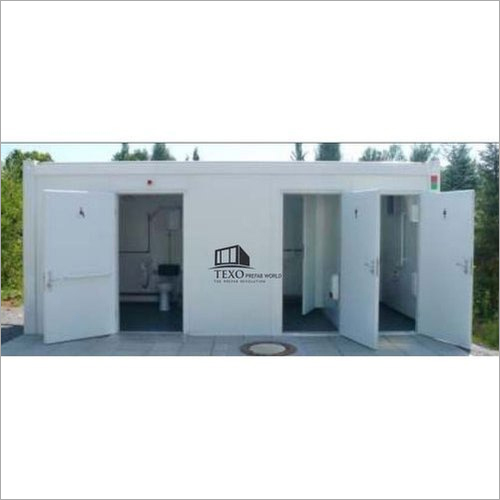 White Frp Modular Toilet Cabin