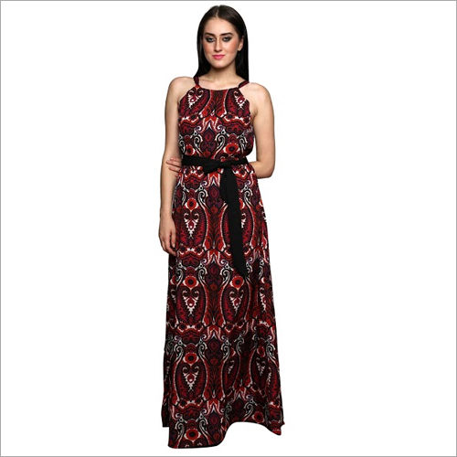 Multi Print Long Dress