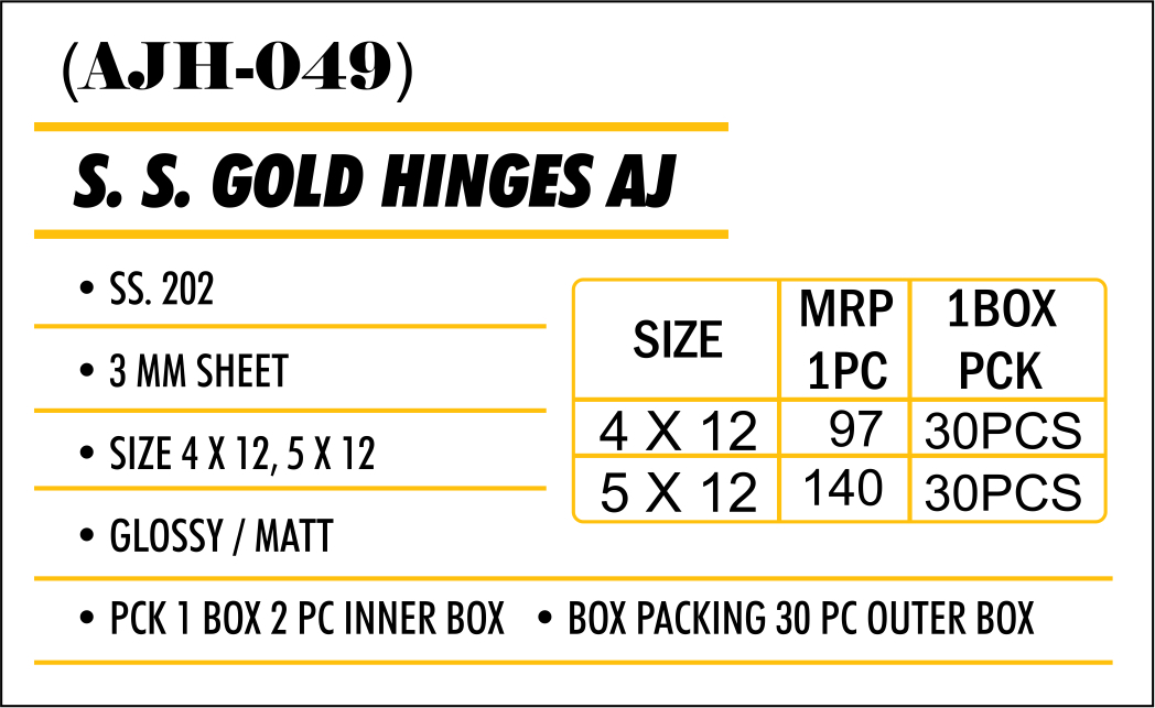 S.s. Aai Jee Gold Hinges