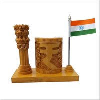 Flower Pen Stand - Handmade White Wood, 8x13x13 Inches | Exquisite Decoration, Easy To Clean, Perfect Gift
