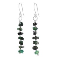 Emerald Gemstone Silver Earring Pg-156036 Gender: Women