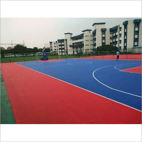 Colorful Outdoor Interlocking Basketball Court Anti - Slip Flooring