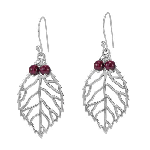 Rhodolite Garnet Gemstone Silver Earring Pg-156039 Gender: Women