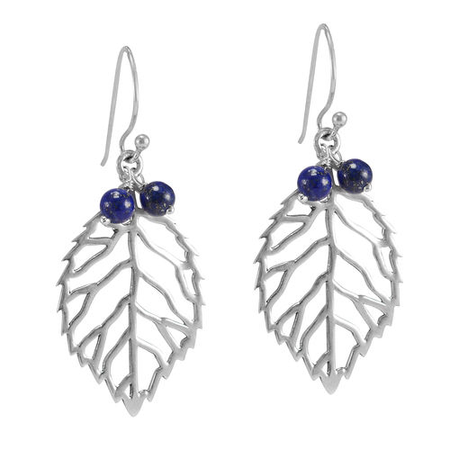 Lapis Lazuli Gemstone Silver Earring Pg-156042 Gender: Women