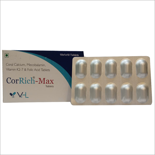Coral Calcium Mecobalamin Vitamin K2-7 and Folic Acid Tablets