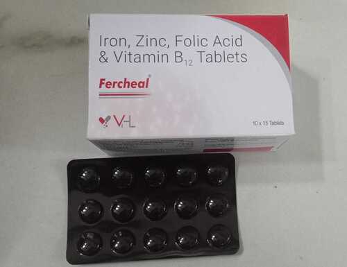 Iron As amino Acid Chelate Folic Acid Methylcobalamin And Zinc Tablets