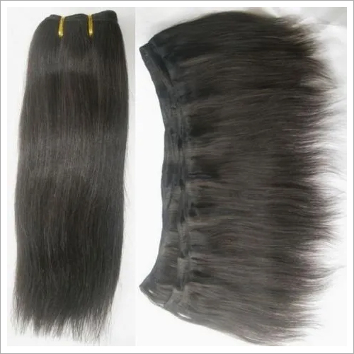 Weft Hair Extensions - 100% Natural Remy Indian Hair 10-26 Inch Lengths Natural Black Color - Professional Quality for Seamless Clip-Ins Sew-Ins and Bead-In Techniques 6-Month Warranty