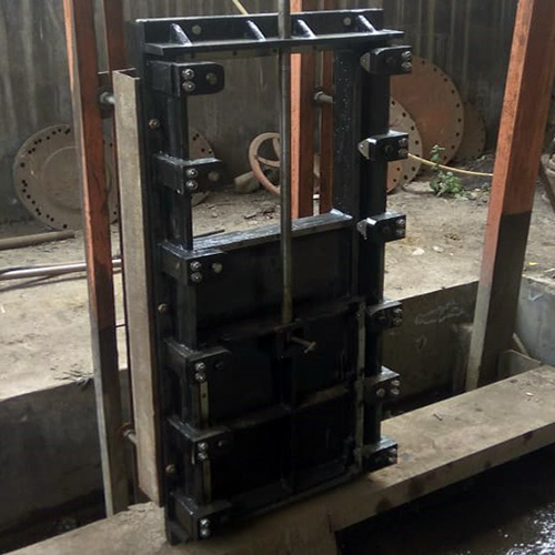 Single Frame Dual Opening Ci Wall Mounted Sluice Gate
