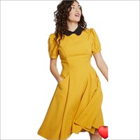 Yellow Ladies Short Gown