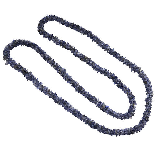 Iolite Gemstone Chips Necklace Pg-156074