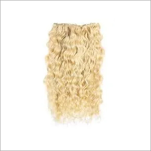 Weft Curly Blonde Remy Hair Application: Profesional