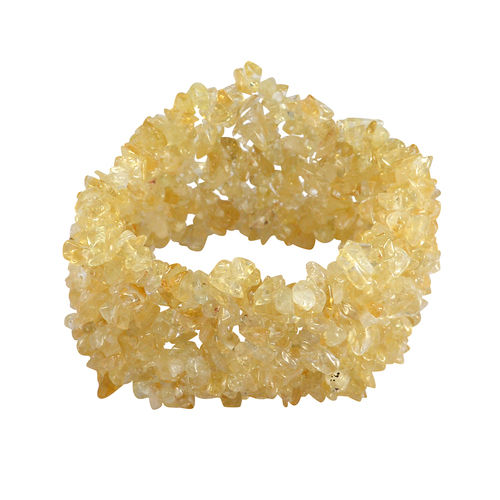 Stone Citrine Gemstone Chips Bracelet Pg-156090