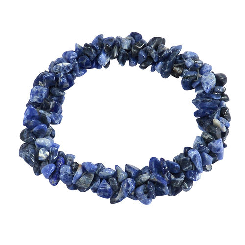 Stone Sodalite Gemstone Chips Bracelet Pg-156096