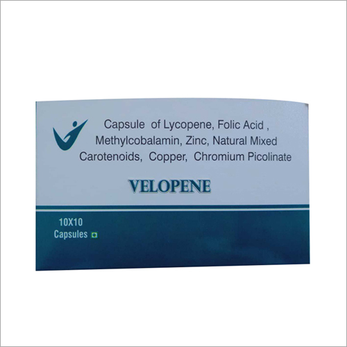 Capsule Of Lycopene Folic Acid Methylcobalamin Zinc Natural Mixed Carotenoids Copper Chromium Picolinate
