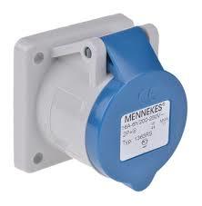Mennekes 1395 IP44 32Amp 3Pin Industrial Socket Straight