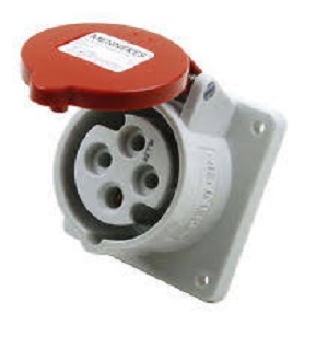 Mennekes 1399 Ip44 32amp 4pin Industrial Socket Straight