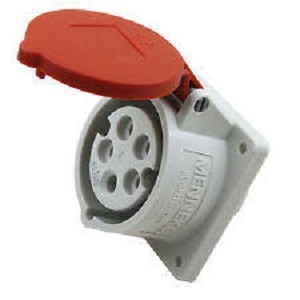 Mennekes 1252 IP44 63Amp 5Pin Industrial Socket Straight