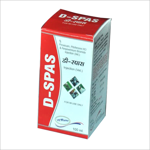 100 ml Piroxicam Pitofenone HCI And Fenpiverinlum Injection