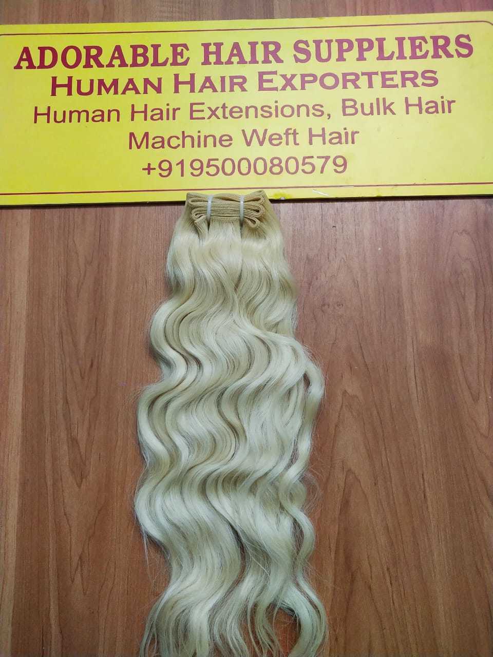 BLONDE WEFT INDIAN HAIR EXTENSIONS