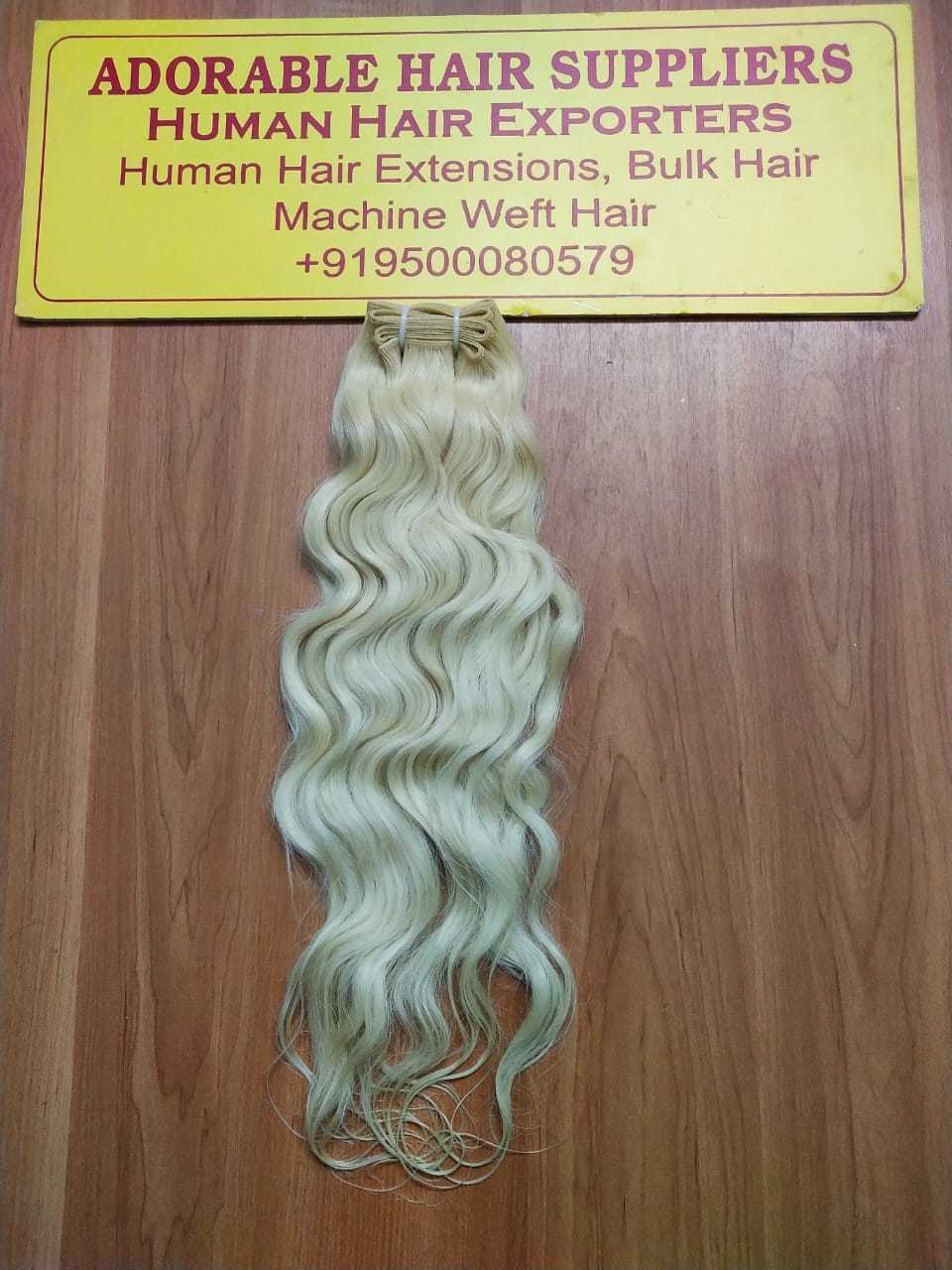 BLONDE WEFT INDIAN HAIR EXTENSIONS