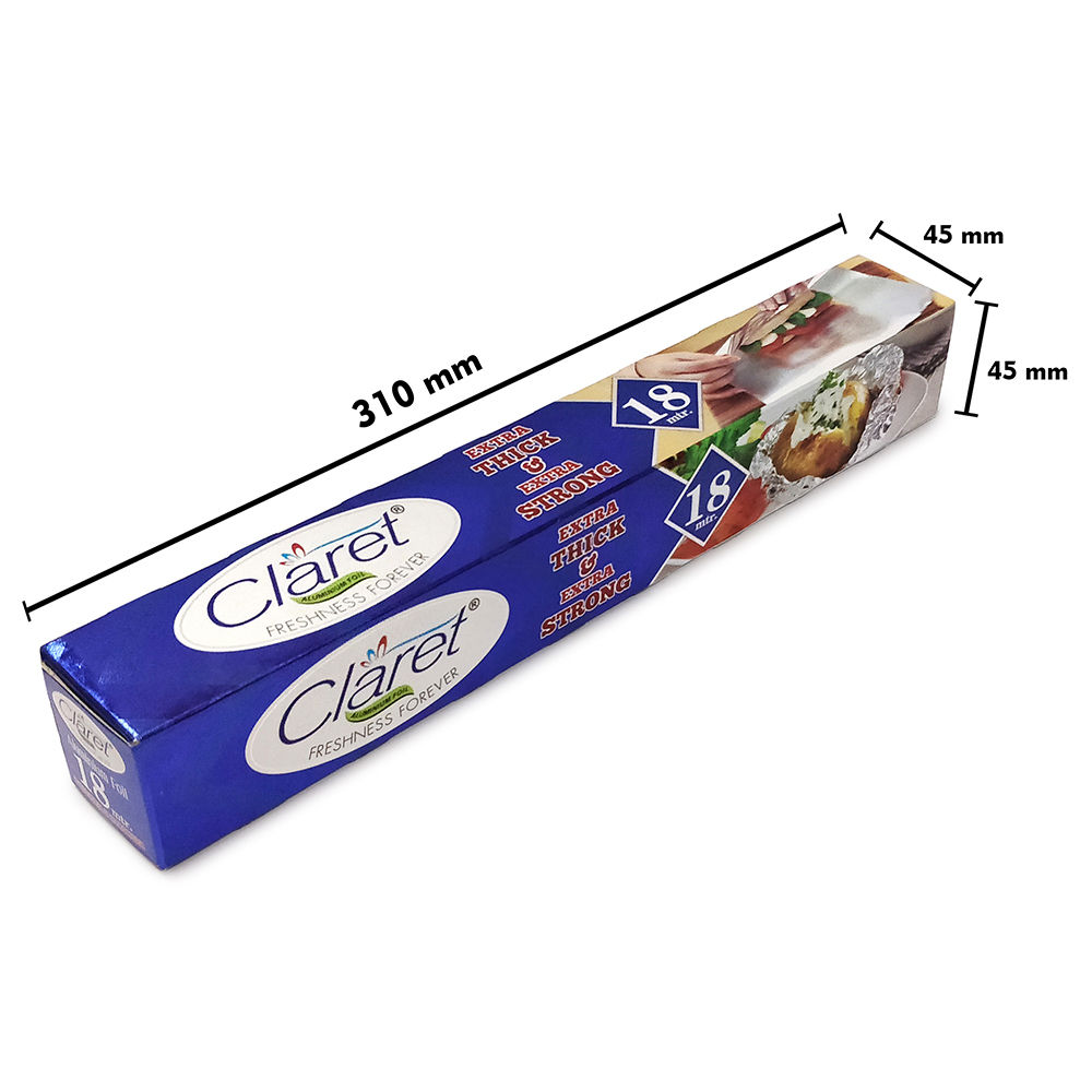 Claret 18 Mtr Food Grade Aluminium Foil Roll (Pack of 1)