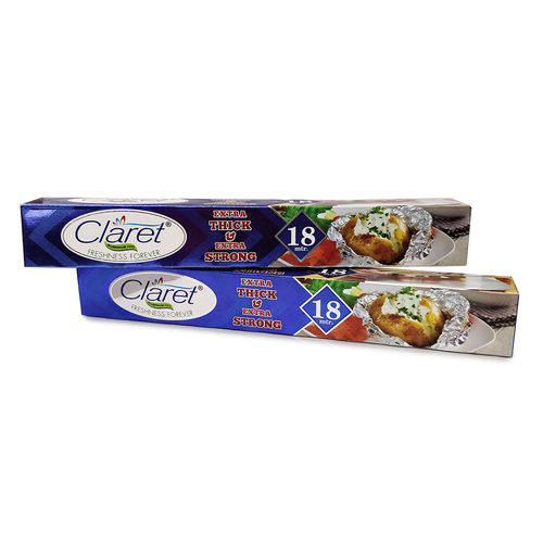 Claret 18 Mtr Food Grade Aluminium Foil Roll (Pack of 2)