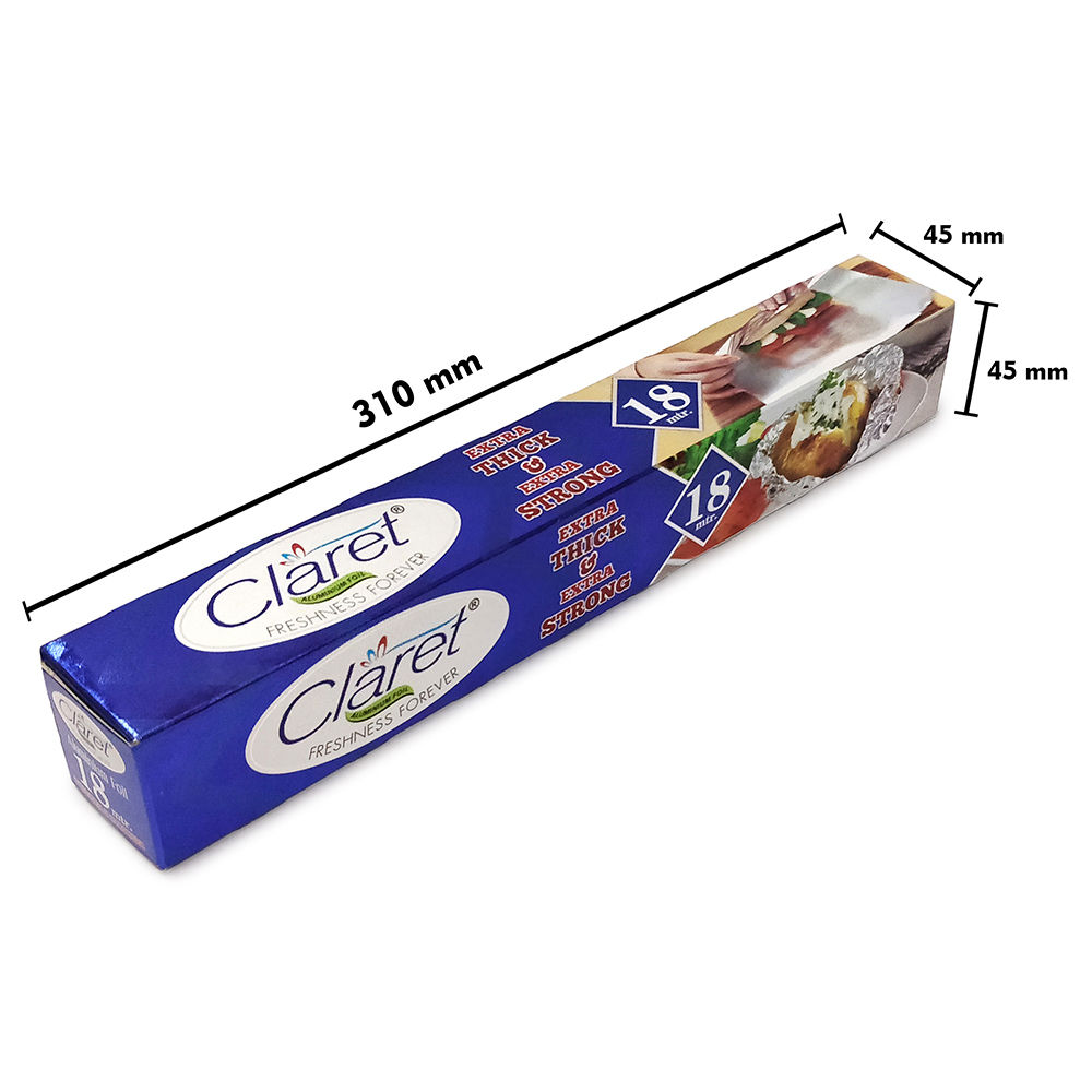 Claret 18 Mtr Food Grade Aluminium Foil Roll (Pack of 2)