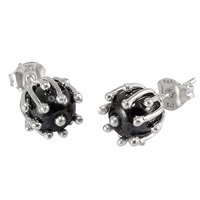 Hematite Earrings - 0.8x1 Cm, Sterling Silver Studs For Women - Perfect For Engagement, Wedding, And Parties