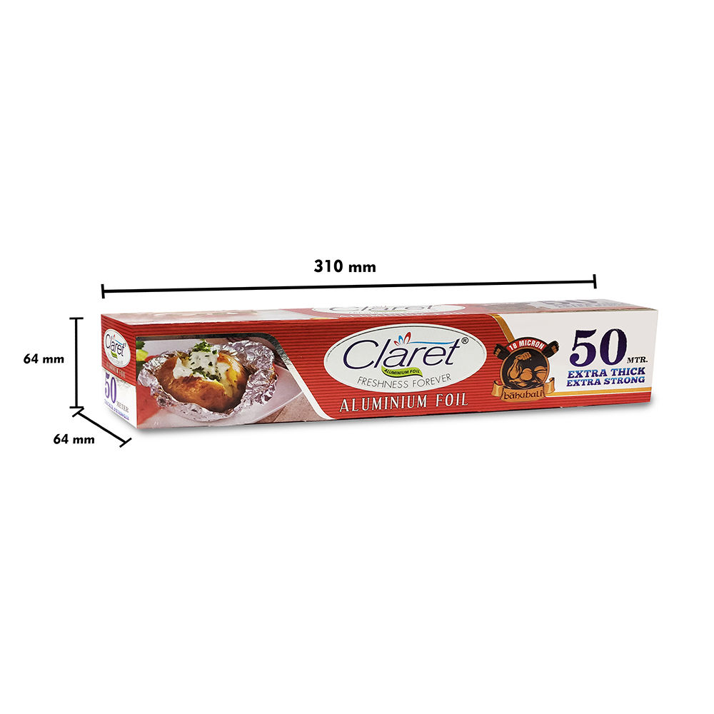 Claret Bahubali 50 Mtr Food Grade Aluminium Foil Roll (Pack of 1)