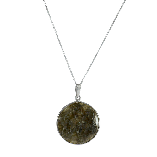 Labradorite Silver Pendant Necklace  Pg-156266 Gender: Women