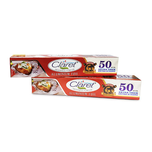 Claret Bahubali 50 Mtr Food Grade Aluminium Foil Roll (Pack of 2)