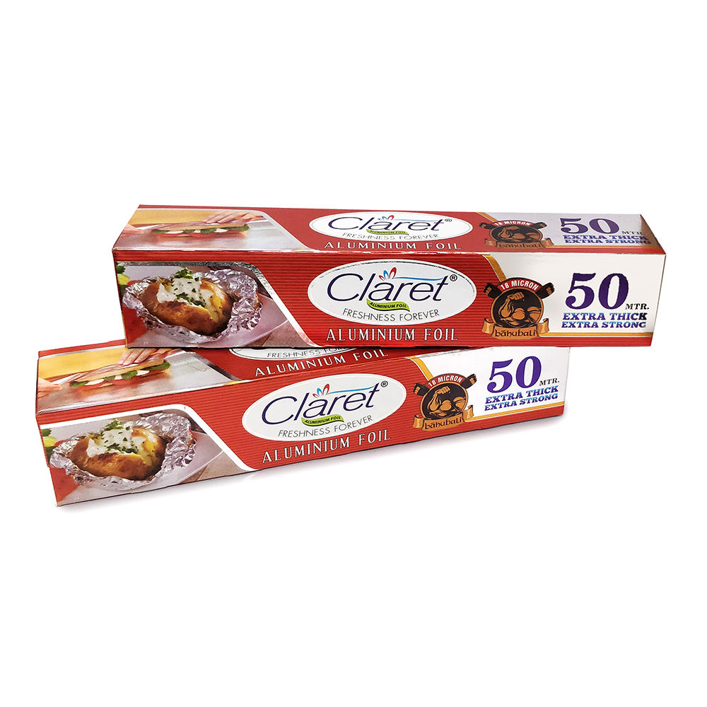 Claret Bahubali 50 Mtr Food Grade Aluminium Foil Roll (Pack of 2)