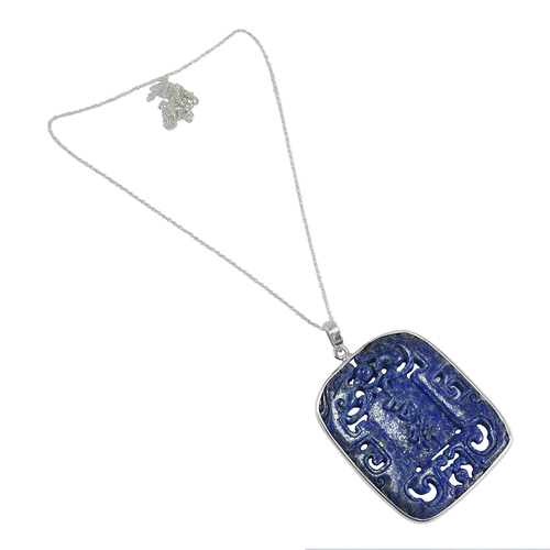 Lapis Lazuli Silver Chain Pendant Pg-156267 Gender: Women