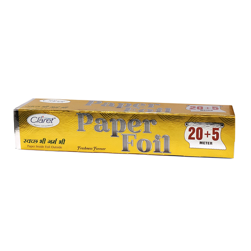 Silver Claret 20+5 Mtr Kitchen Foil Paper (Pack Of 1)