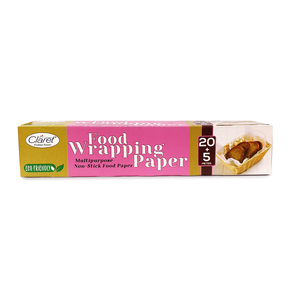 Claret 20+5 Mtr Food Wrapping Parchment Butter Paper Wrap (Pack of 1)