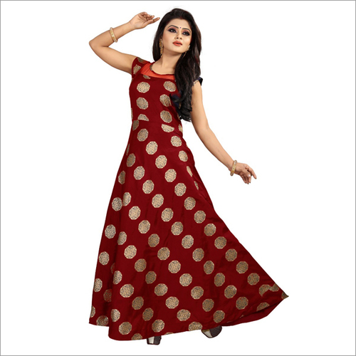 Red Gown - Trendy Sleeveless Dress, All Season Printed Design | Quick Dry, Washable, No Fade, Dry Clean Only, Available In L-xxxl