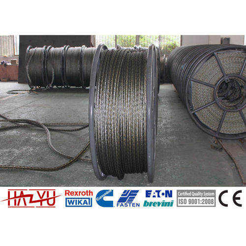 YL16-12x19W Anti Twist Braid Steel Rope For Overhead Power Cable Stringing