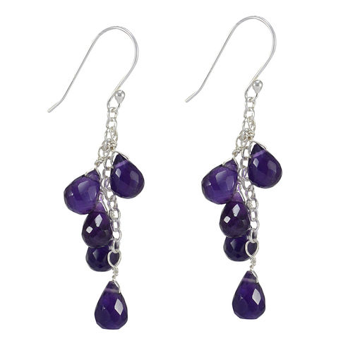 Amethyst Stone Silver Earring Pg-156302 Gender: Women