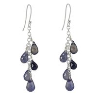 Iolite Stone Silver Earring Pg-156303 Gender: Women
